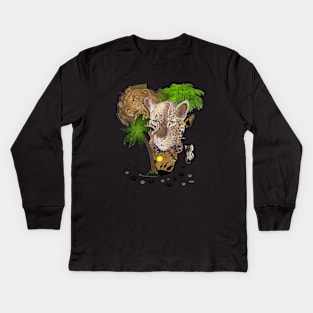 African Wildlife Kids Long Sleeve T-Shirt